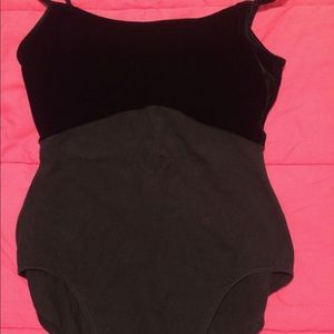 Mirella black/velvet leotard, L